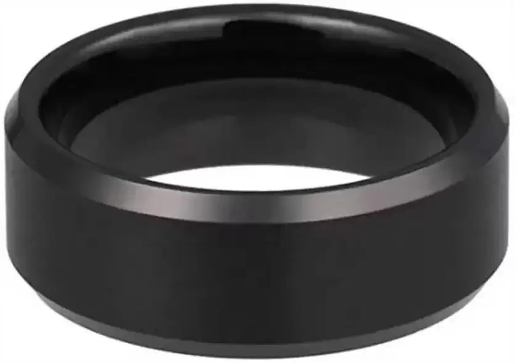 Women Black Plain Thump Ring (IR710) B_lack Plain Thump Ring (Size-21) M1_IR710-image-33