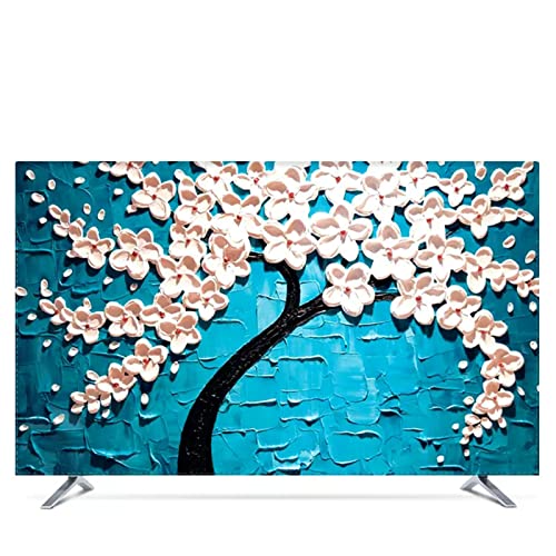 fikujap 32-80 Zoll LCD-TV-Abdeckung, Heller Bunter Staubdichter TV-Displayschutz Für Desktop-TV, Hängenden Fernseher Und Gebogenen Fernseher, Innen Schlafzimmer Wohnzimmer Staubschutz,50inch Cover