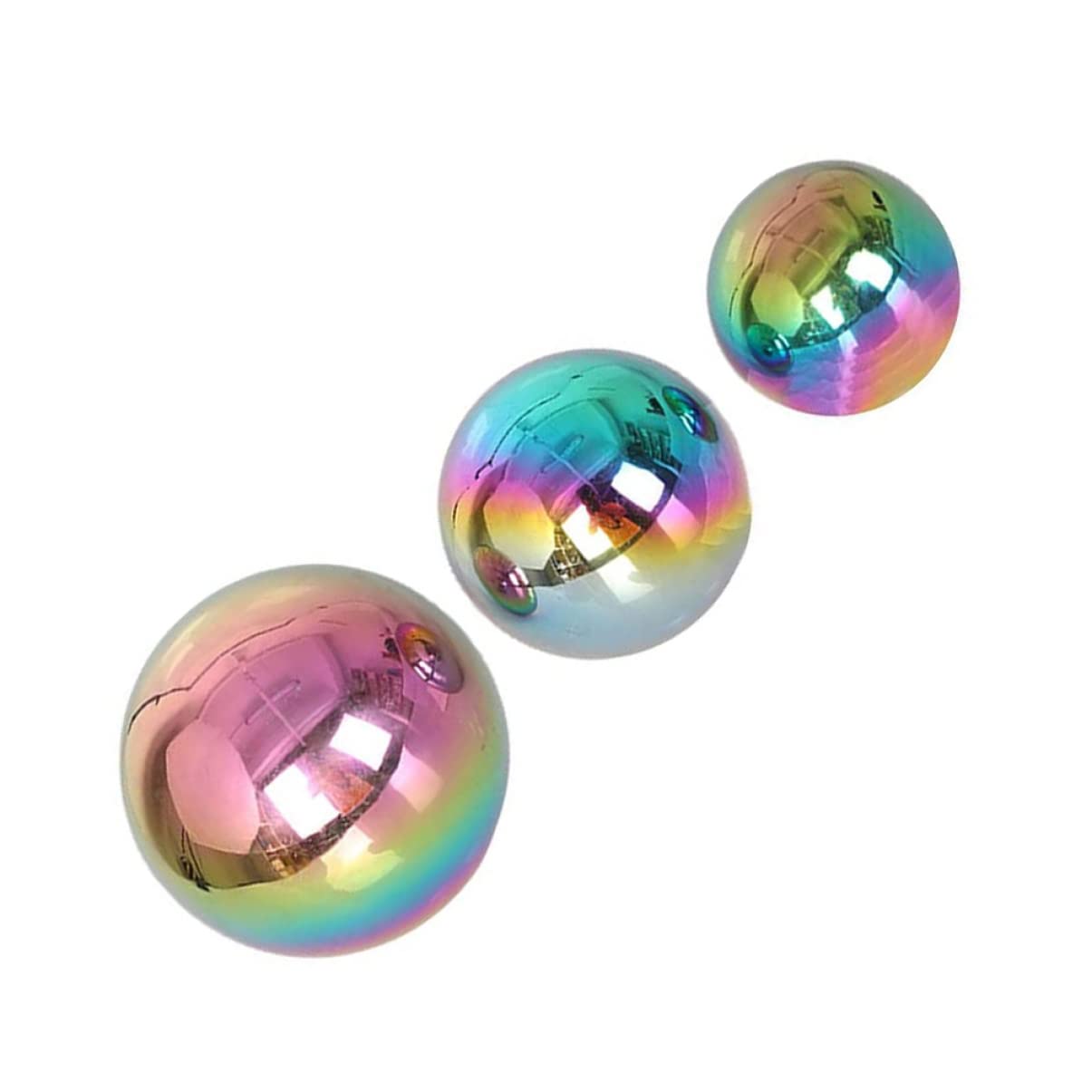 IWOWHERO Hollow Ball Decor Reflective Garden Sphere Boxwood Ball Small Outdoor Mirrors for Garden