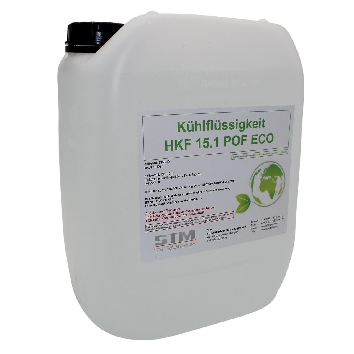 Liquide de refroidissement HKF 15.1-POF Eco Liquide de refroidissement Poste à souder Respectueux de l'environnement 10 l