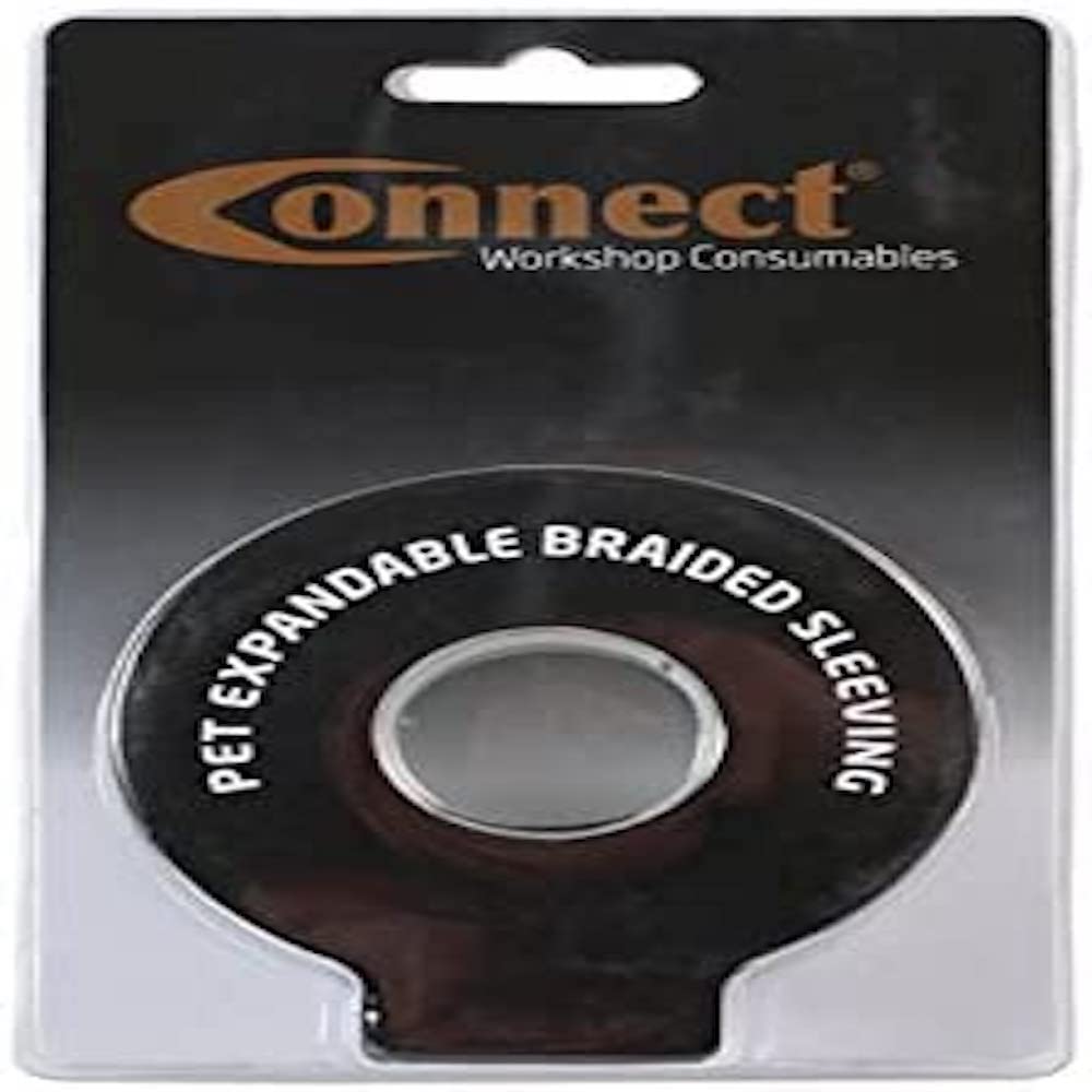 Connect Expandable Braided Sleeving 12mm 5m coil in a clam blister 37111
