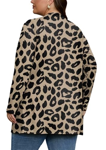 Image of OLRIK Plus Size Cardigan for Women 2026 Lightweight Open Front with Pockets