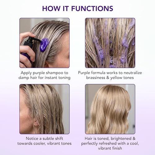 Image of Botanic Hearth Purple Shampoo 16 Fl Oz | For All Shades Of Blonde, Silver & Gray Hair | With Lavender Oil, Vitamin E & Rosemary Oil | Sulfate & Paraben Free