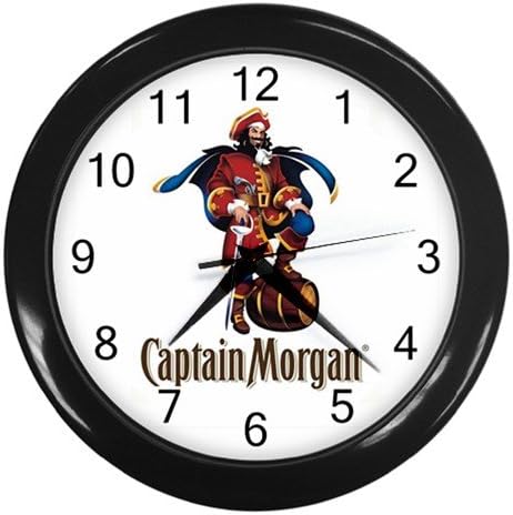 Captain Morgan Rum Liquor Logo Wall Clock (Black) 10" Free Shipping ...