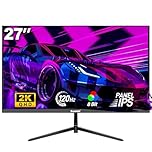 Gawfolk Monitor Gaming 27" QHD 2K | 120Hz 1ms per Esperienza Immersiva | AMD FreeSync | Design Senza Bordi | HDMI/DP e Montaggio a Parete