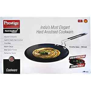 Prestige Non-Stick Hard Anodized Paratha Tawa (Black, 265mm)