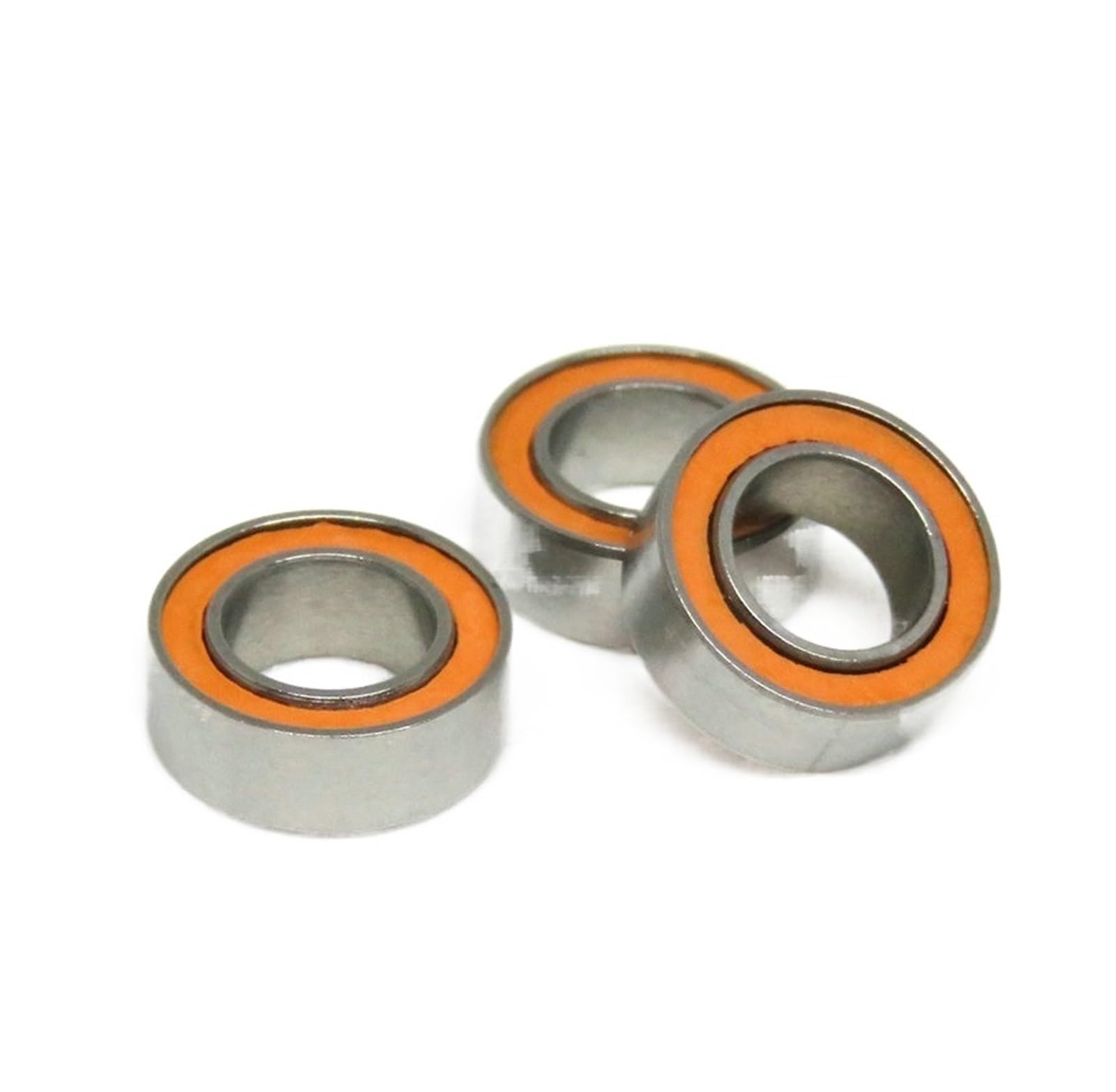 HYUJNAFZR Bimetal Seal Shield Micro deep Groove Bearing 10pcs SMR74C-2RSB 4x7x2.5mm Stainless Steel Hybrid Bearings Miniature Ceramic Bearing