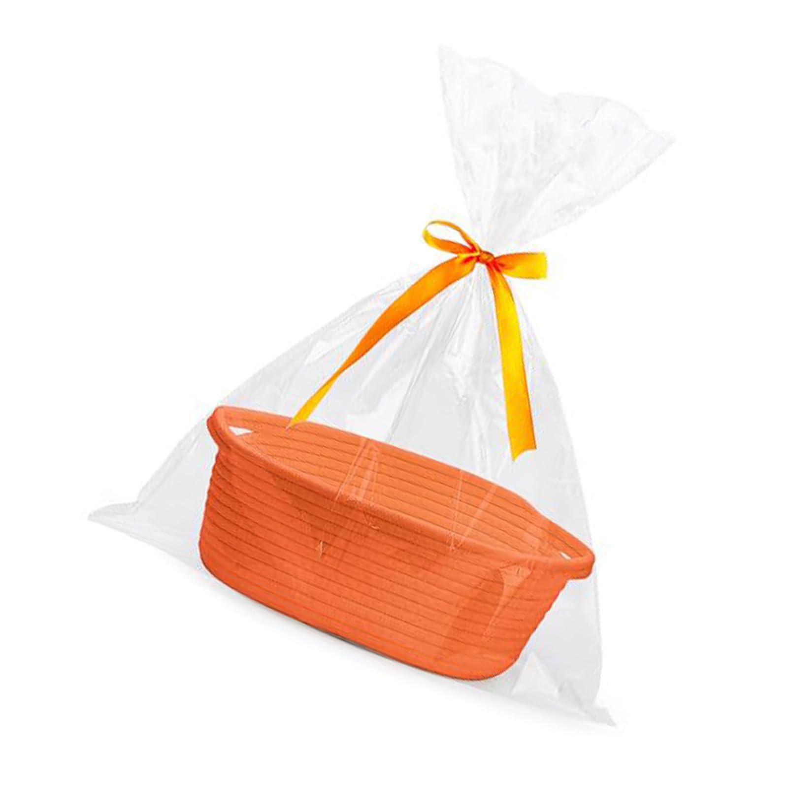 MICFENY Handwoven Cotton Storage Basket Practical Woven Storage Handheld Baskets For Students And Homemakers