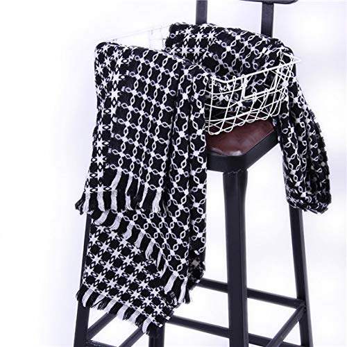 Châle faux cachemire femme doux et élégant au motif plaid raffiné