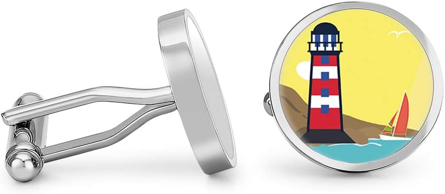 Lighthouse Cufflinks Nautical Cuff Links