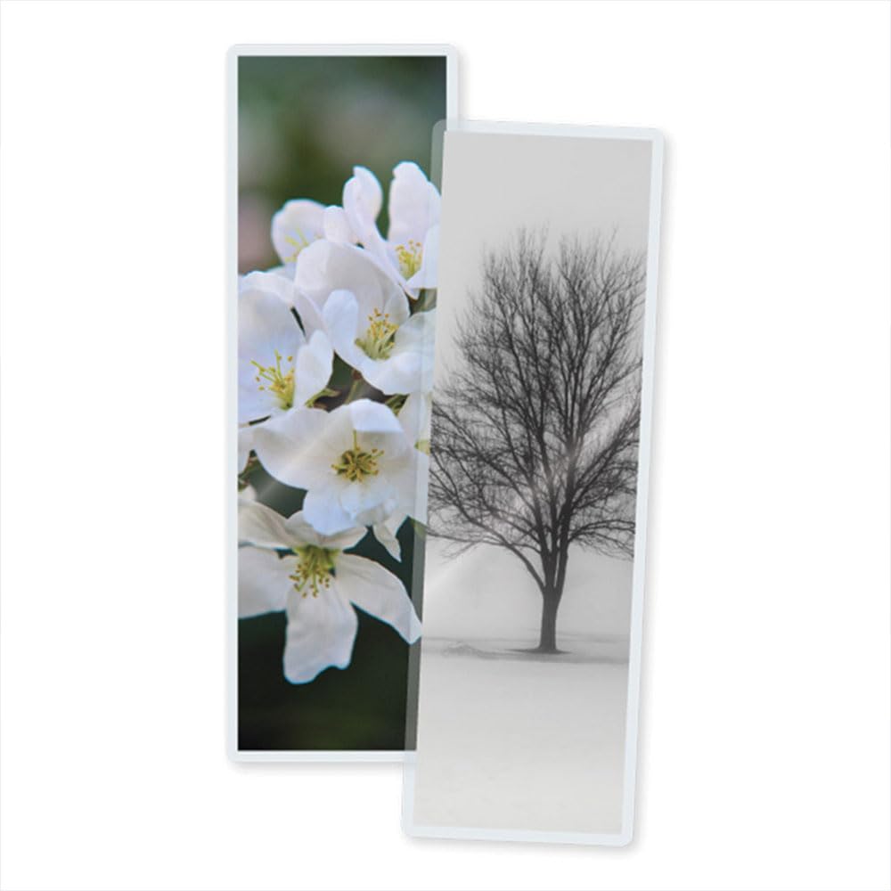 TruLam 10 Mil Laminating Pouches with Rounded Corners | Bookmark Medium Size | 2-1/2 in. x 7-3/4 in. | Glossy Finish | Premium Adhesive for High-Clarity | 2 Carriers Included | 100 Pack