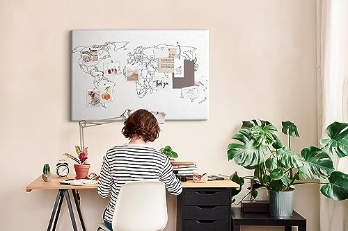 Tableau mémo mural liège 120x80 pour planification de projets et école - 3