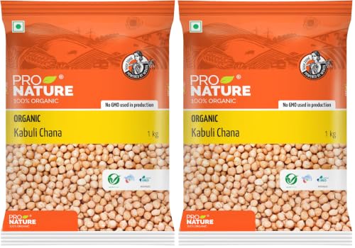 Image of Pro Nature 100% Organic Kabuli Channa, 1kg (Pack of 2)