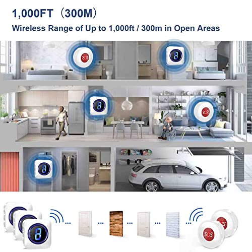 Wireless Caregiver Pager for Elderly Personal Alarm Call Bell - Image 2