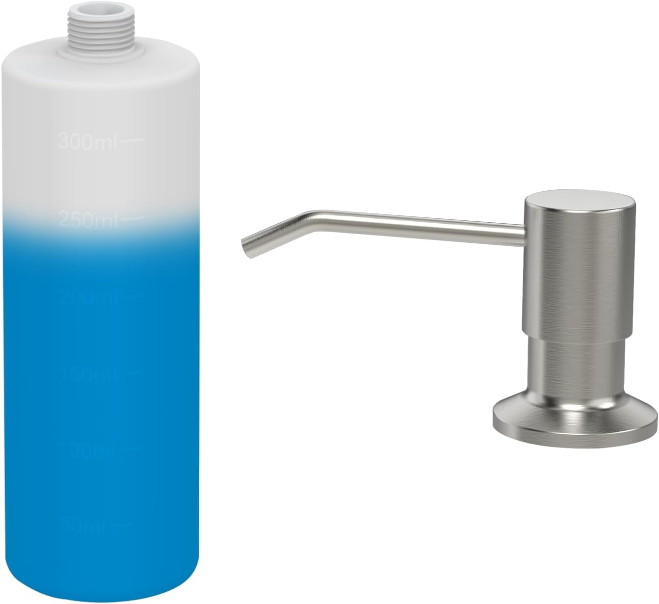 Sink Soap Dispenser, Stainless Steel Pump Head Kitchen Sink