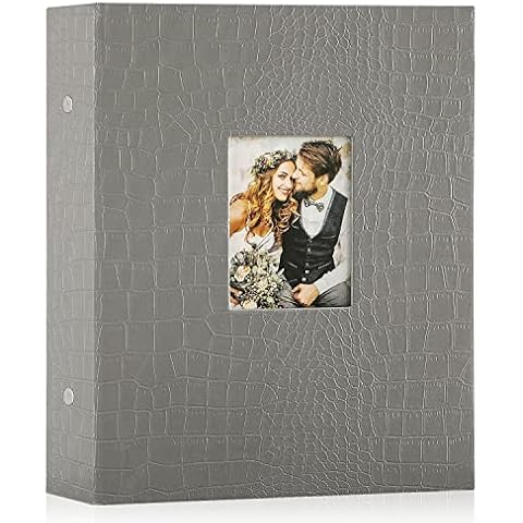 Ywlake Fotoalbum 10x15 400, Krokodilleder Einstecken Einsteckalbum Cover