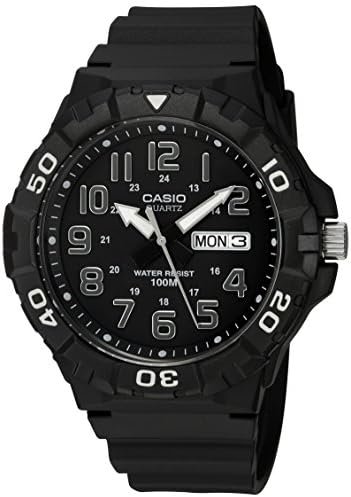 Casio Herenhorloge MRW-210H-1AVCF, zwart/goud, geen maat, MRW-210H-1AVCF : Casio Casio Herenhorloge MRW-210H-1AVCF, zwart/goud, geen maat, MRW-210H-1AVCF : Casio