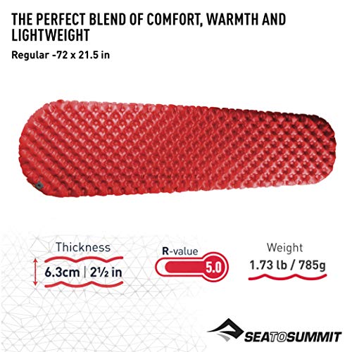 Isolante Termico Comfort Plus Insulated 2018 Vermelho, Sea to Summit