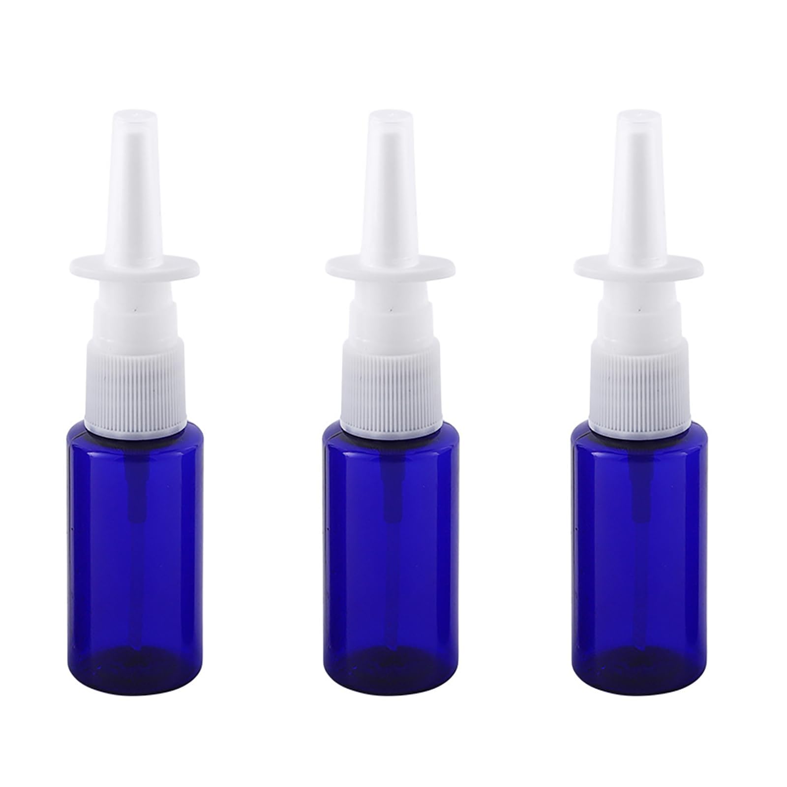 3 PCS 15ml Blue Nasal Spray Bottles Glass Nose Spray Atomizer Empty Nasal Pump Sprayer Nose Vial Nasal Spray Travel Container