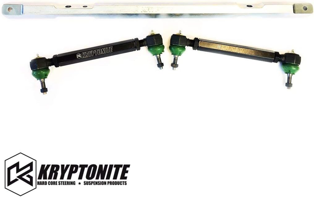 Kryptonite SS Series Center Link Tie Rod Package Compatible with 2001-2010 Chevy/GMC 2500HD 3500HD KRCLP10