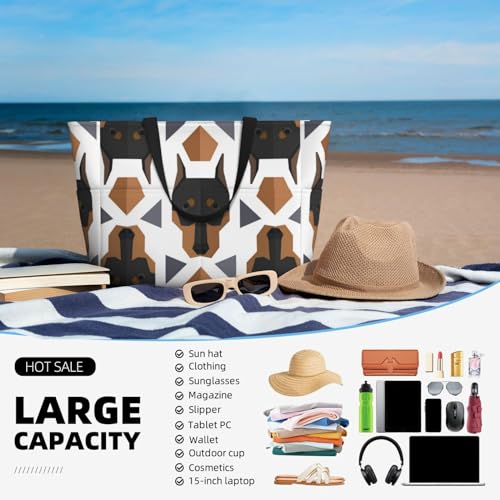 Grand sac de plage Doberman pour ne plus manquer d'espace