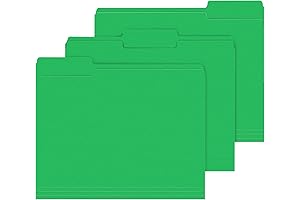 PANDRI Green File Folders Letter Size,1/3 Cut Tab, Filing Folder for Office...