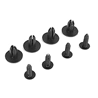 Vista 6 de 100Pcs 6mm Car Plastic Rivets Car Body Plastic Push Pin Rivet Fasteners Black Fastener Bumper Push Pin Clip