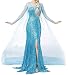 Womon Halloween Cosplay Frozen Elsa Princess Costume Stage Costume Blue/M