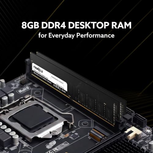 Image of FRONTECH 8GB DDR4 Desktop RAM 2666MHz UDIMM, 288-Pin PC4-21300 Memory Module, 1.2V CL19 Non-ECC Unbuffered, Plug & Play, High-Speed Desktop Memory Upgrade, 3 Years Warrenty (RAM-0049)
