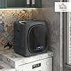 HOMCOM Mini asciugatrice con 6 programmi, touch screen a LED, 4 kg, fino a 60 °C, 800 W, autoportante, montaggio a parete, con protezione contro il surriscaldamento, asciugatura per vestiti, grigio