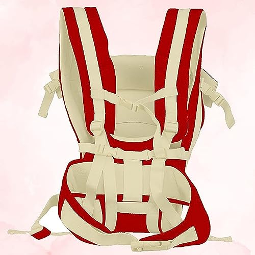 Image of BabyGo Kid Seat Baby Hip Carrier 4-in-1 Adjustable Baby Carrier Cum Kangaroo Bag|Front, Back,Hip |for 6 to 24 Months Baby|Newborn to Toddler Carrier|Safety Belt & Buckle Straps|Up to 15 Kgs (Red)