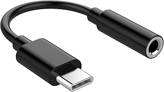 محول صوت بمنفذ USB نوع سي الى مقبس سماعة راس 3.5 ملم من كويست، محول صوت AUX لاجهزة USB-C، التوصيل والتشغيل، صغير الحجم وخفيف الوزن (قطعة واحدة)