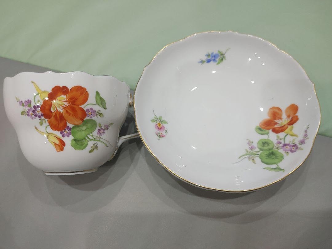 Amazon.co.jp: マイセン Meissen フラワーシリーズ 2つ花 カップ 
