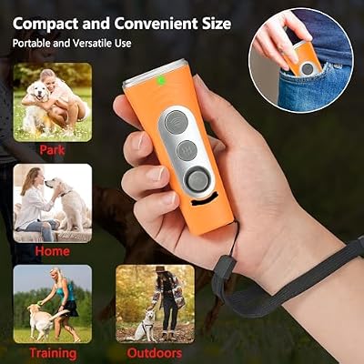BONSO 2025 New Dog Bark Deterrent Device, 50ft Long-Range Ultrasonic Barking Control Device - Effective Anti-Barking Device to End Bad Behavior, Alternative to Shock Collars (Yellow)