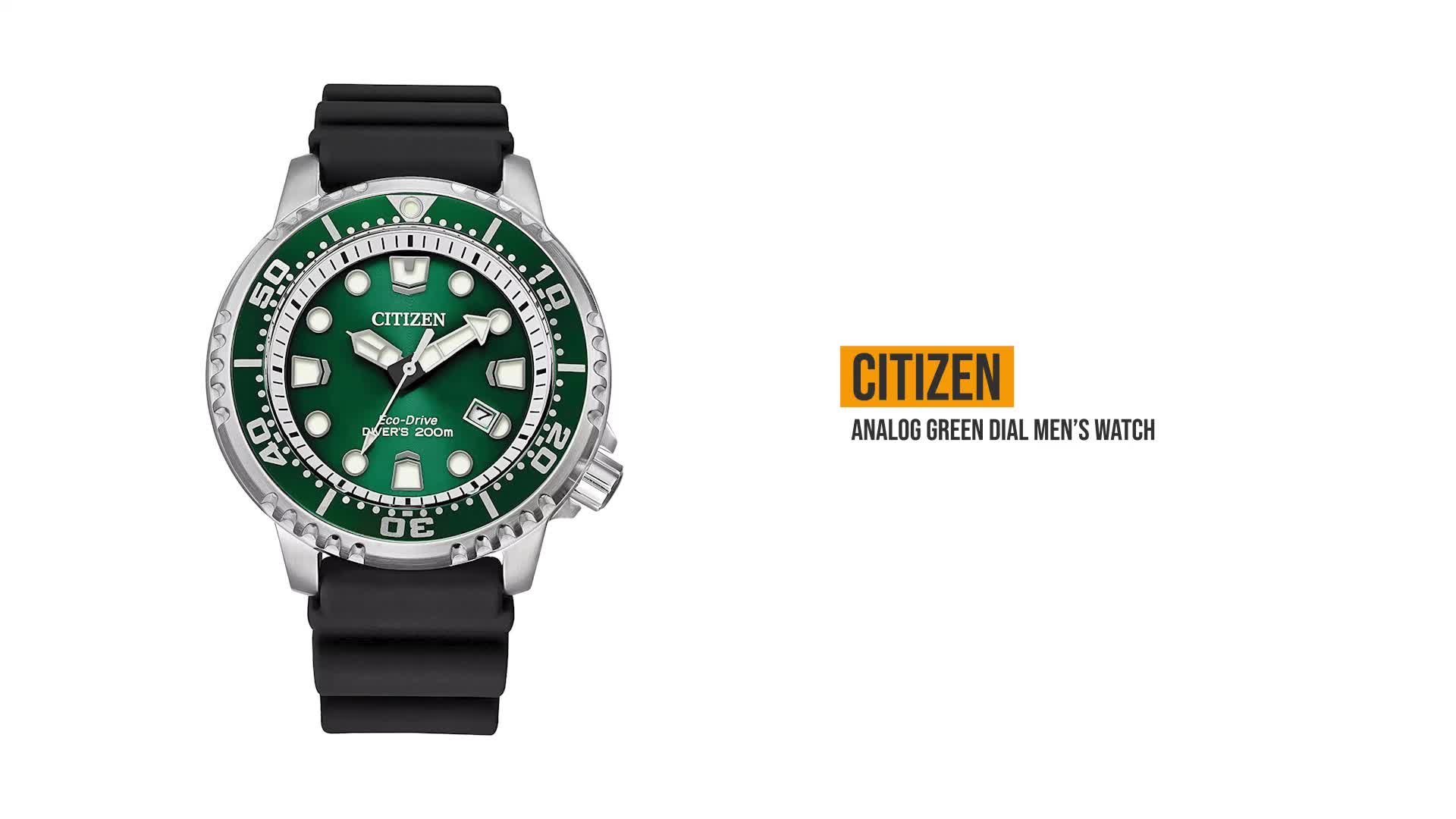 Citizen Rubber Mens Eco-Drive Gents Analog Watch Powered by Light