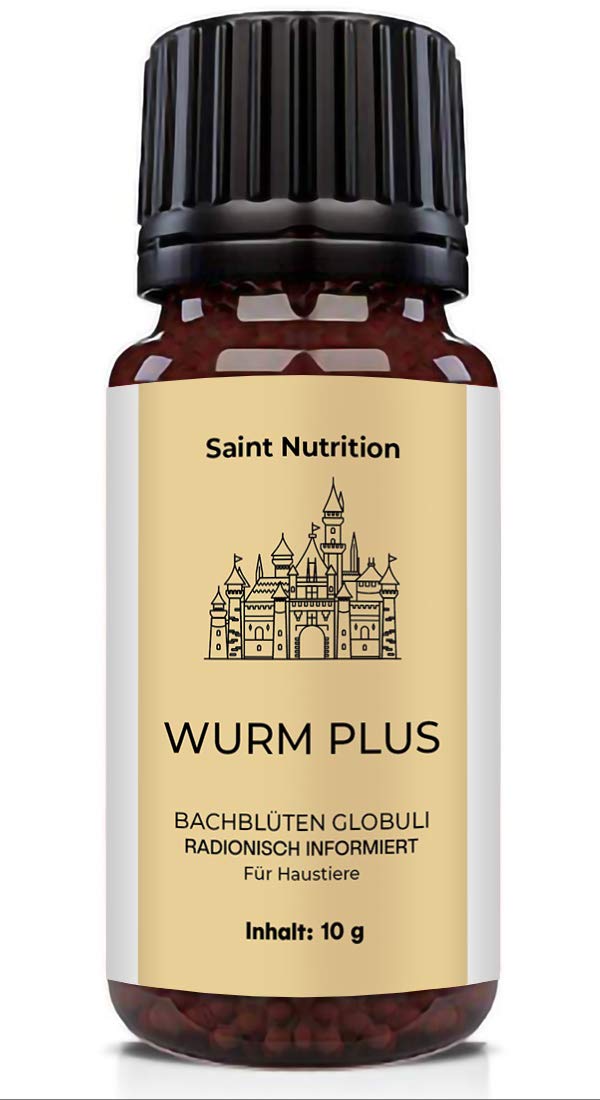 Wurm Plus Globuli - für Tiere - DIE Wurmkur Alternative für Hunde + Katzen - Wurmmittel sekundierende Kügelchen - natürliche Ernährung für Hund & Katze, 10 g Inhalt