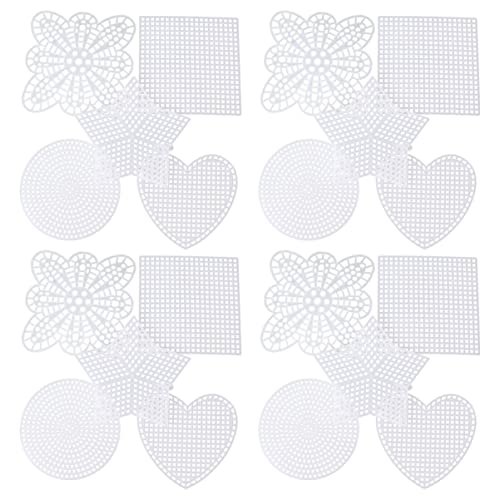 Punto de cruz láminas de plástico con rejilla guía para posavasos DIY sin deformación