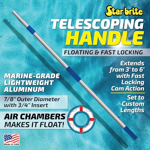 STAR BRITE Standard Extending Boat Brush Handle - 3'x6' - Fits Quick-Connect Accessories - Floats - Made in USA (040000) by STAR BRITE - Image 2