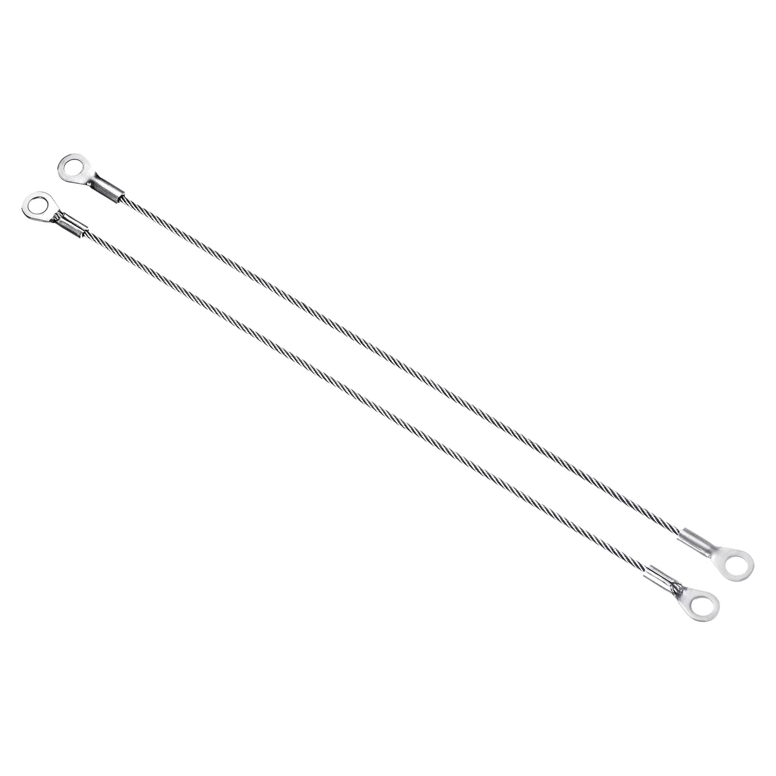 PATIKIL Stainless Steel Lanyard Cable 2mmx20cm, 4 Pack Eyelets