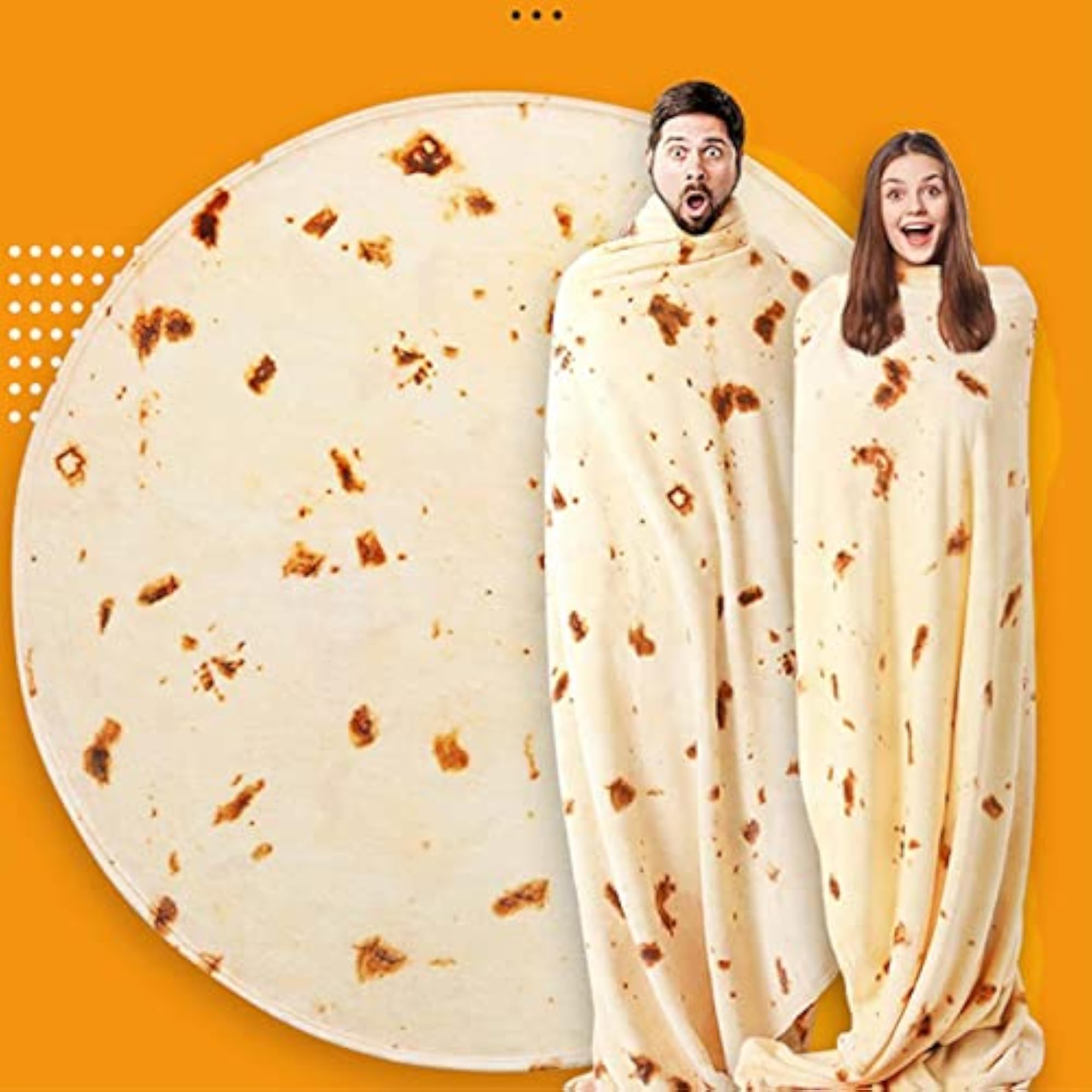 Flour Taco Throw Blanket, 150cm Camping Sofa Accessory