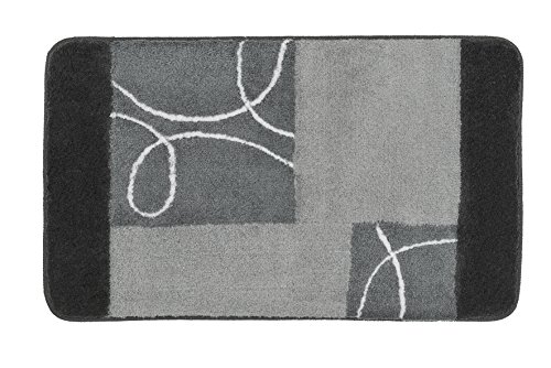 Kleine Wolke Badteppich Curly grau 60 x 100 cm