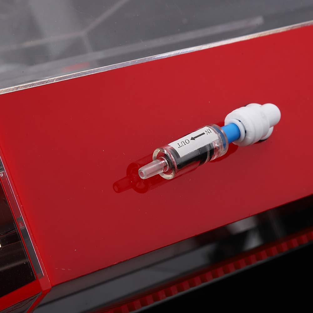 Boîte de débordement Moyen, Trous sans Siphon d'aquarium Rouge Acrylique sans Accessoire de réservoir de Poissons de boîte de débordement Automatique à démarrage Automatique