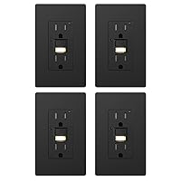 Vista 12 de AIDA Tomacorriente GFCI de 15 Amperios con Placa de Luz Nocturna, Tomacorriente Eléctrico de Autoprueba, Receptáculo Resistente a Manipulaciones