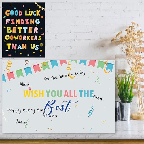 Image of We Will Miss You Card with Envelope, Jumbo Going Away Card,Large Farewell Cards for Coworkers, Big Farewell Card, Giant Miss You Card, Going Away Party Decorations, Goodbye Party Decorations (14x22iinch)