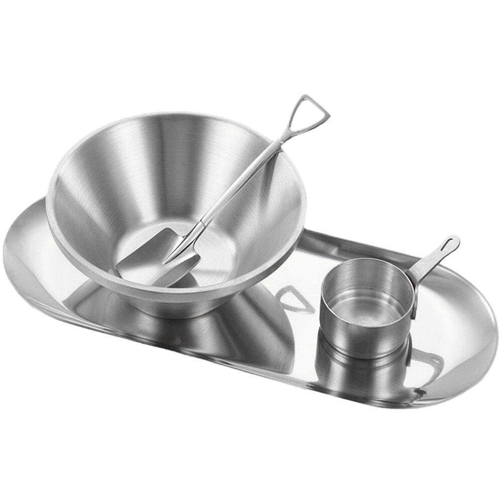 Bols à glace pilée en acier inoxydable pour desserts et salades x4
