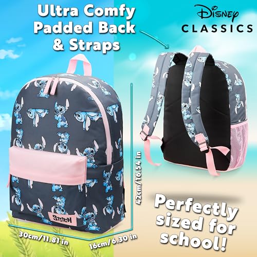 Miniatura 6 de Disney Mochila Niña - Mochila Escolar Niña Infantil Escolar Con Espalda Acolchada Y Cintas Ajustables Mochila Colegio Niña Con Bolsillo Frontal Y Lateral Azul Rosa