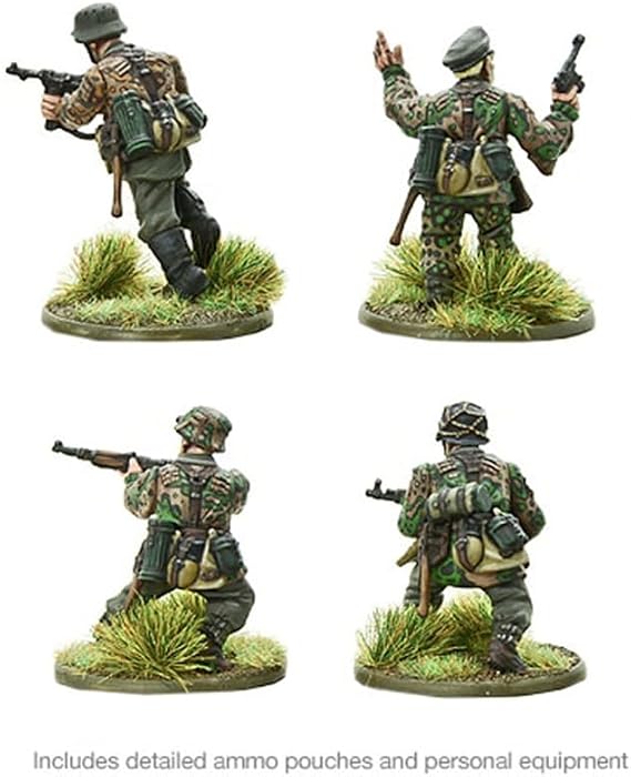 Warlord Games Waffen-SS - 28mm Scale Plastic Miniatures for Bolt Action Highly Detailed World War 2 Miniatures for Table-top Wargaming