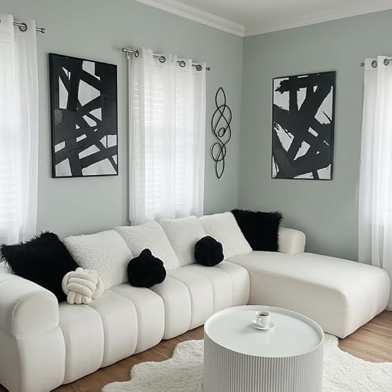 Zessonic Black And White Abstract Wall Art, Textured Wall Decor, 24x36x2 | Large Modern Textured Wall Decor,Black Painting Stroke Graffiti Artwork Print for Living Room, Bedroom, Office Decor, Hallway
