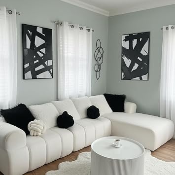 Zessonic Black And White Abstract Wall Art, Textured Wall Decor, 24x36x2 | Large Modern Textured Wall Decor,Black Painting Stroke Graffiti Artwork Print for Living Room, Bedroom, Office Decor, Hallway