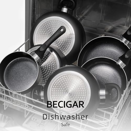 Image of BECIGAR 8 Pcs Ceramic Pots and Pans Set